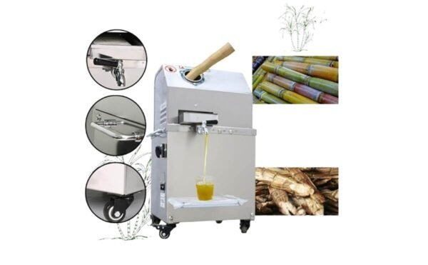 Sugarcane Juice Machine – Three Roller, 1HP Motor, Chain Type (Stainless Steel) - Image 2